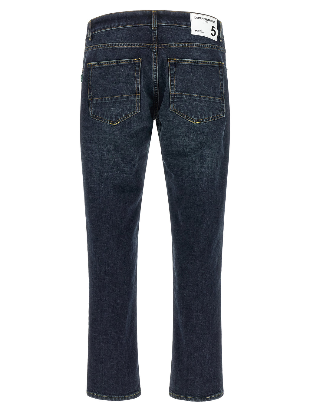 Blue Cotton Cropped Jeans