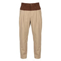 Beige Cotton Mens Pants