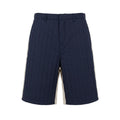Blue Polyester Men's Short