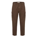 Brown Cotton Men Pant