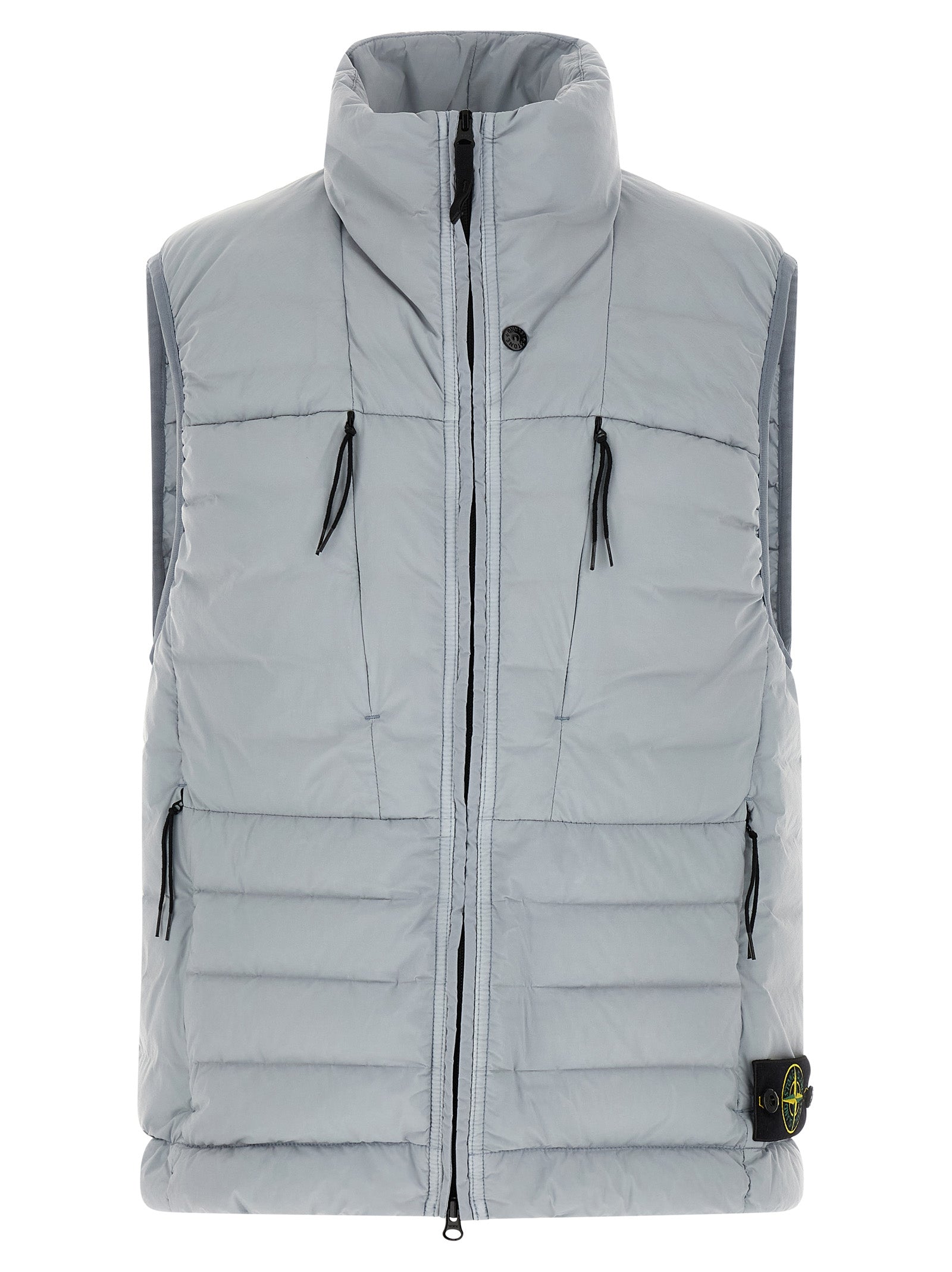 Gray Polyamide Sleeveless Jacket