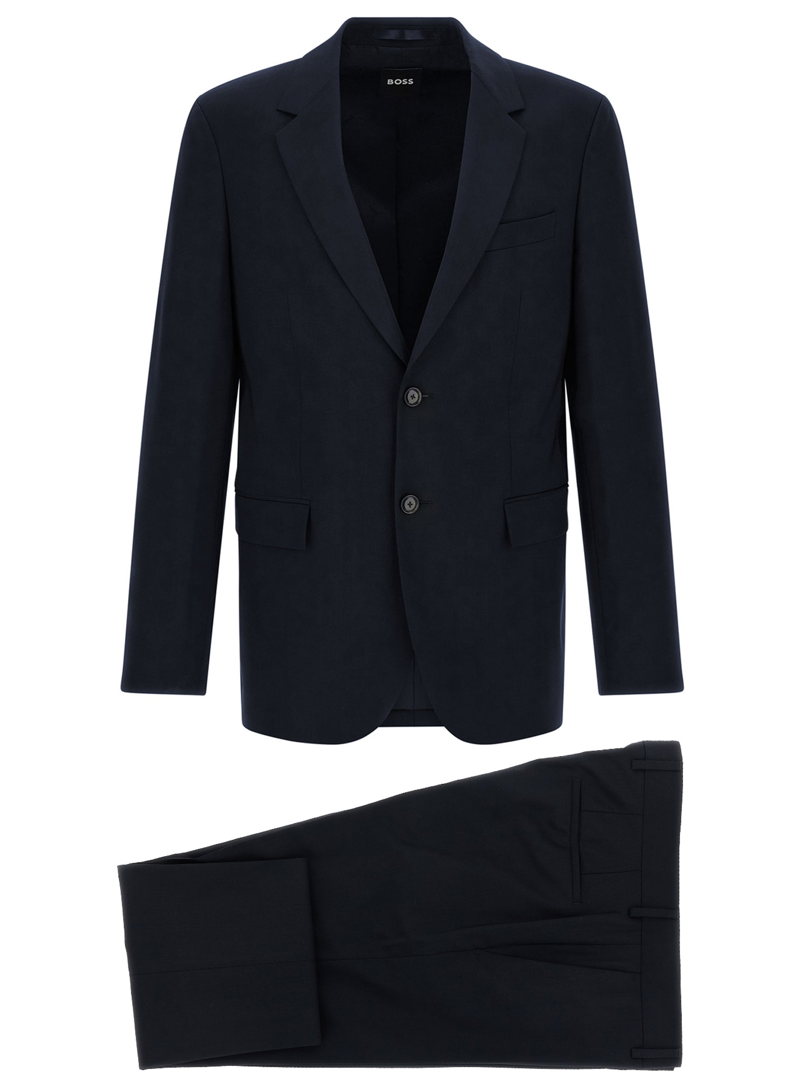 Blue Virgin Wool Two-Piece Suit
