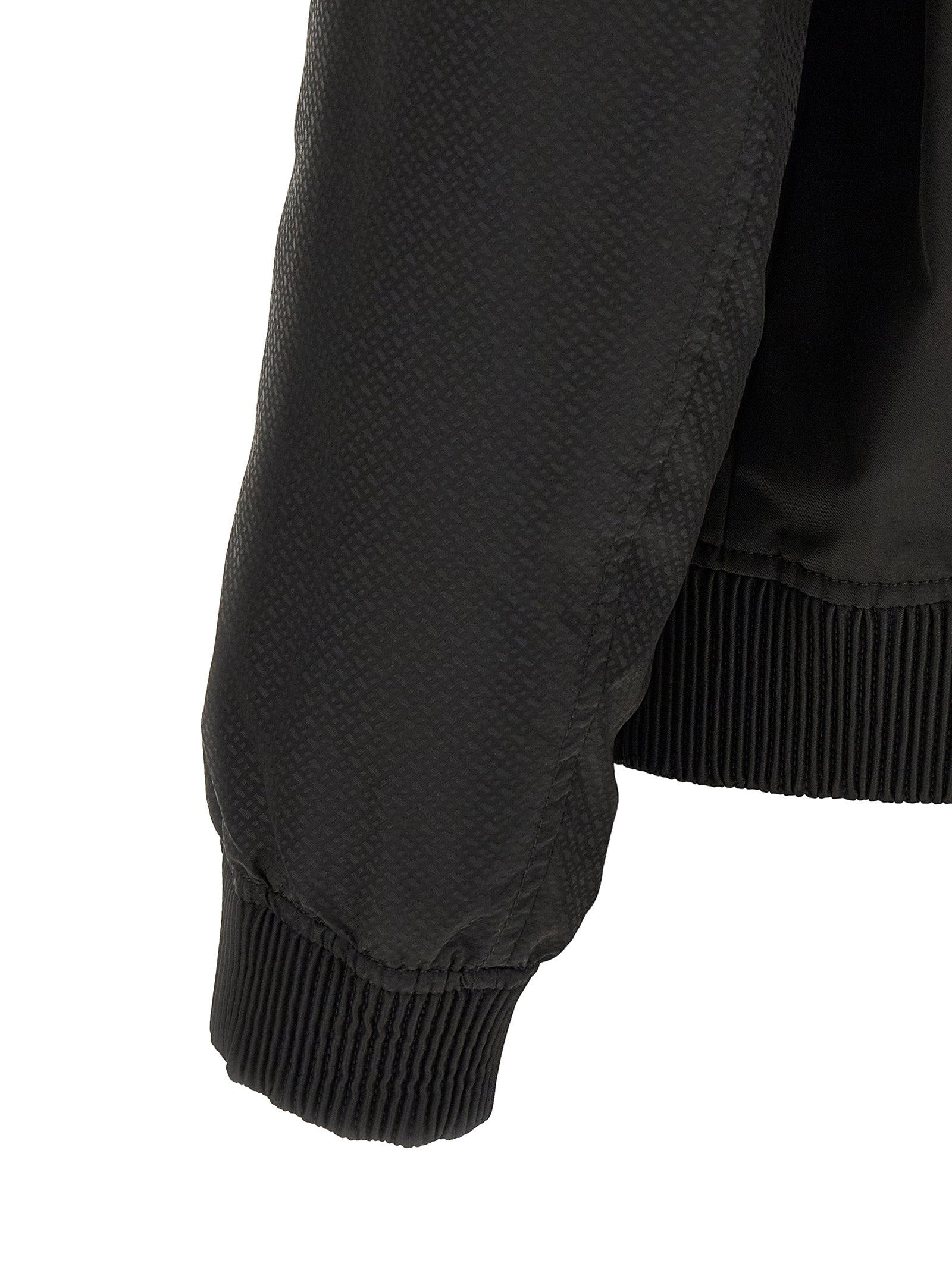 Black Polyester Bomber