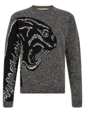 Bicolor Virgin Wool Cardigan