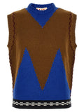 Multicolor Wool Sleeveles Sweater
