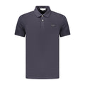 Blue Cotton Mens Polo Shirt