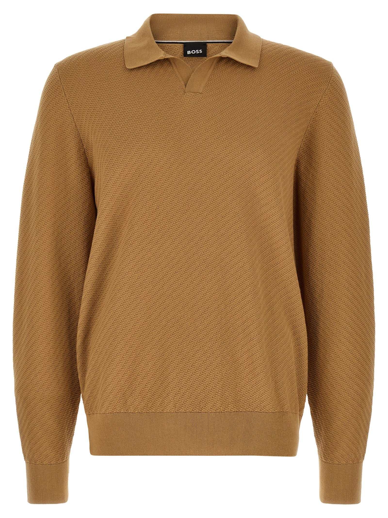 Brown Cotton Polo Shirt