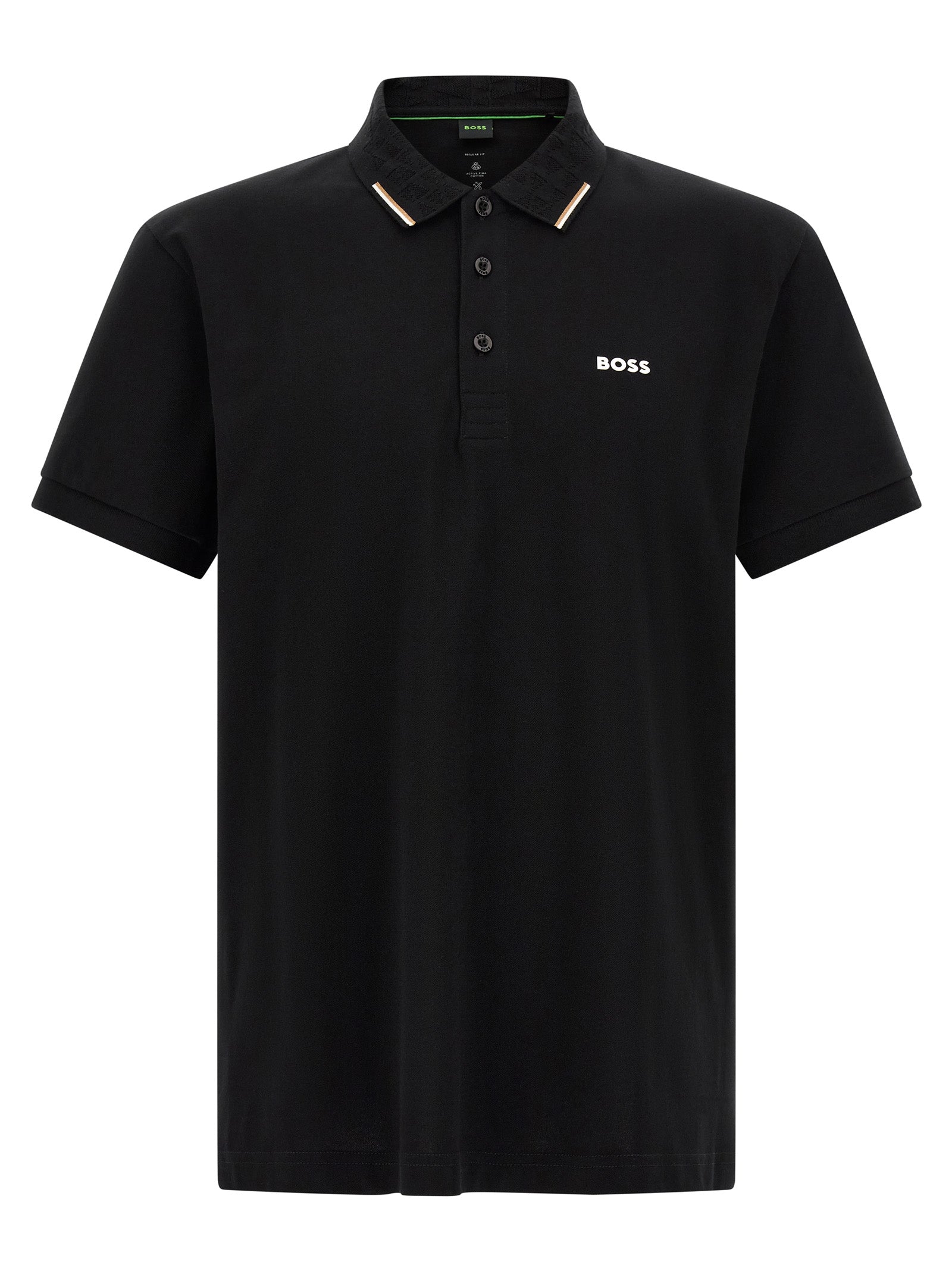 Black Cotton Polo Shirt