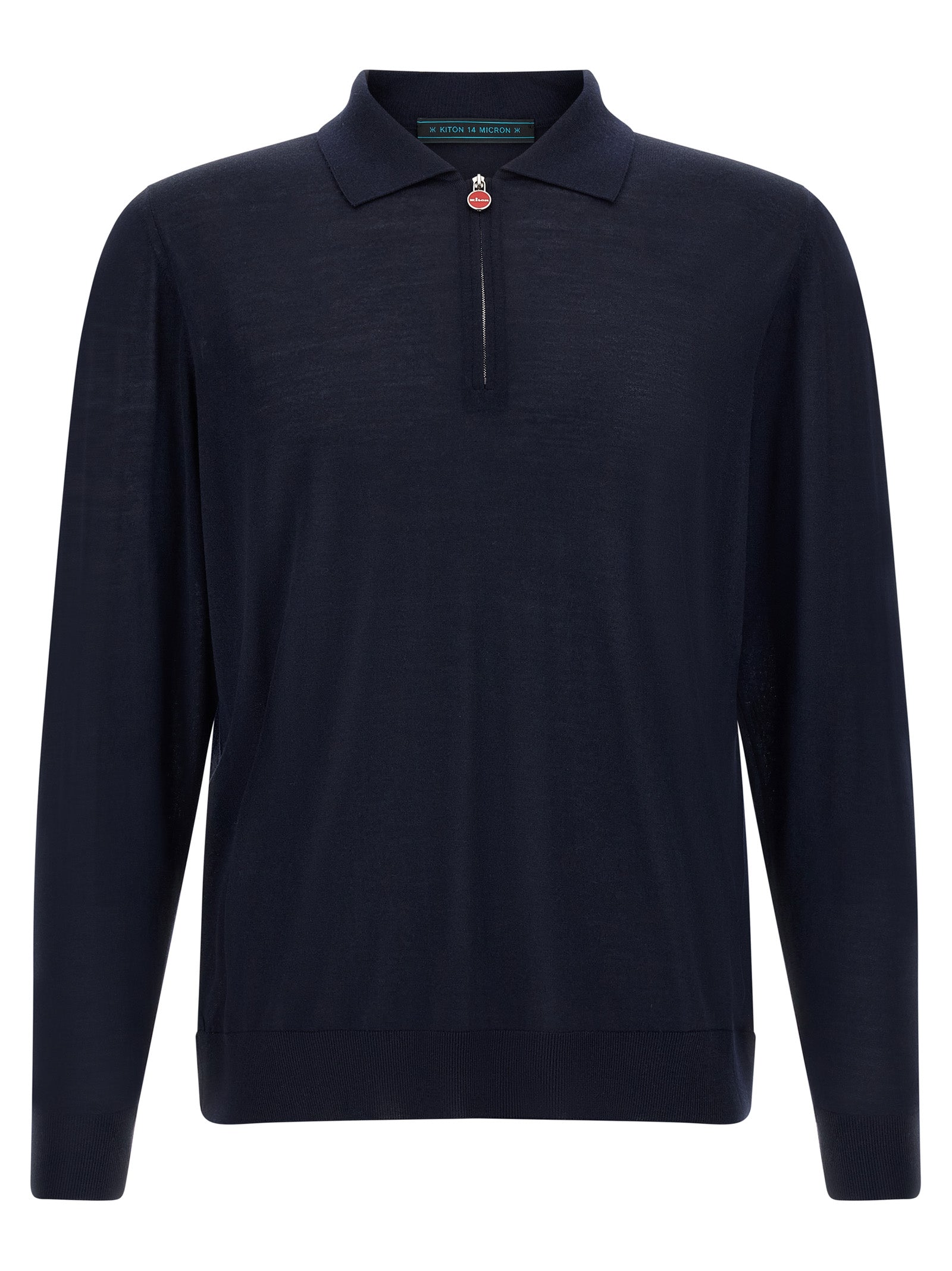 Blue Wool Polo Shirt
