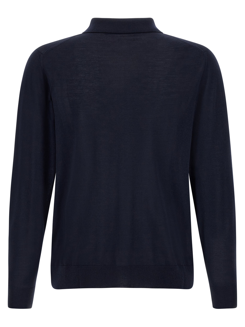 Blue Wool Polo Shirt