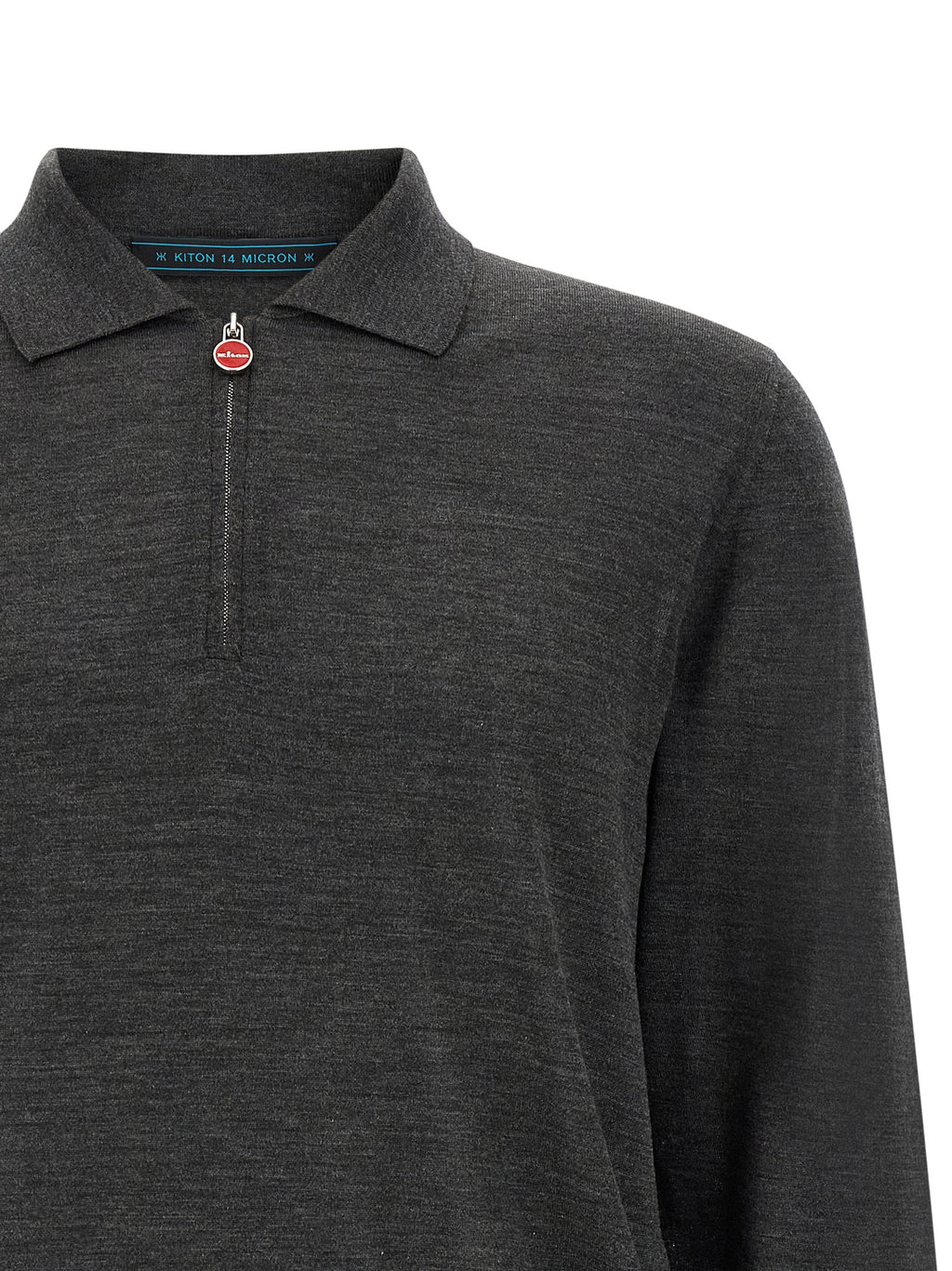 Gray Wool Polo Shirt
