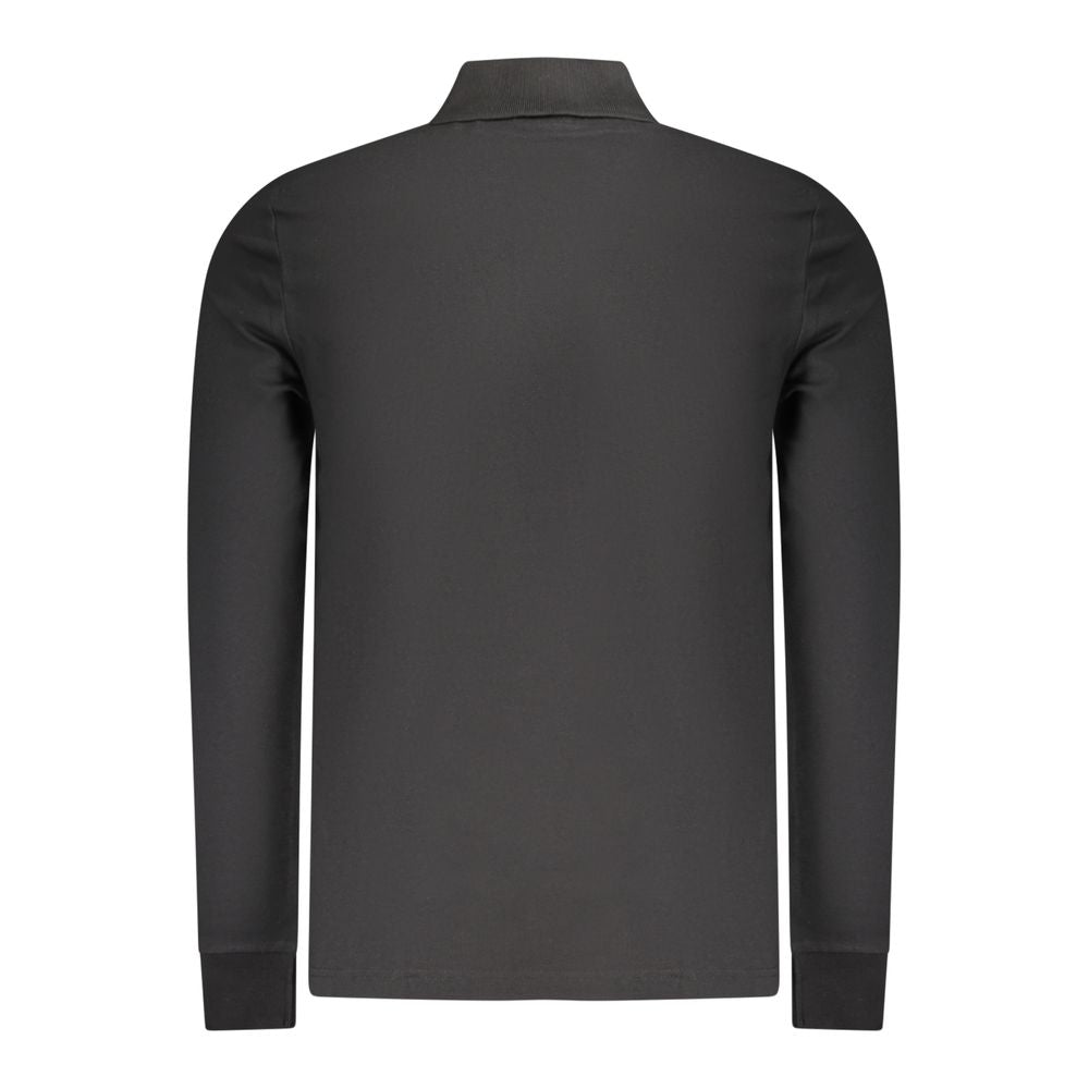 Black Cotton Men's Polo Shirt