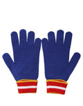 Blue Striped Wool DG Logo Embroidered Gloves