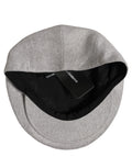 Men Light Grey Cashmere Newsboy Cabbie Cap Hat