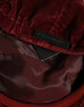 Men Dark Red Cotton Newsboy Capello Cabbie Hat