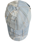 Men Blue Patchwork Cotton Denim Baseball Cap Hat