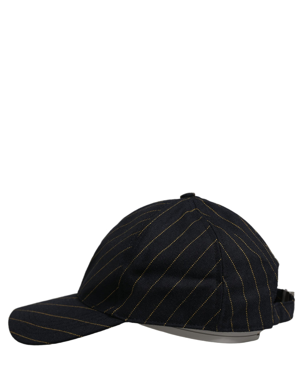 Black Gold Pinstriped Cotton Baseball Cap Hat