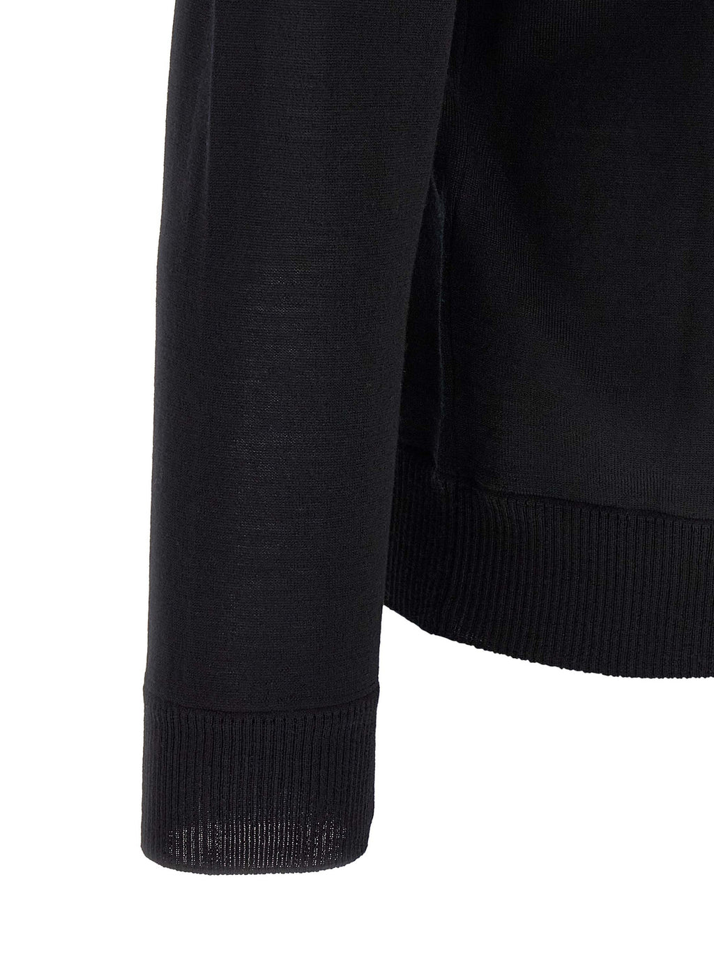 Black Virgin Wool Cardigan