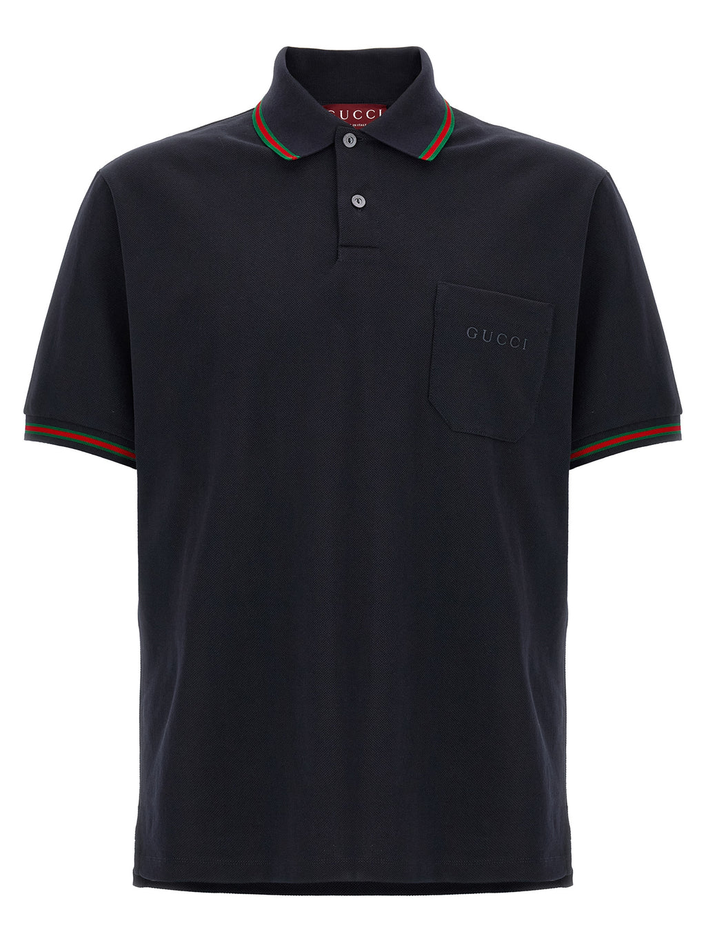 Blue Cotton Polo Shirt