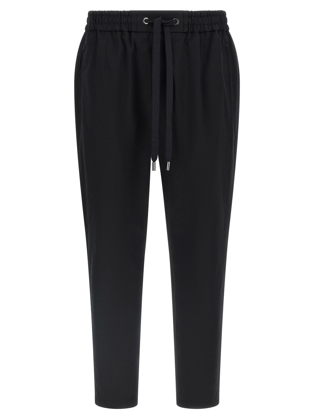 Black Cotton Casual Pants