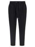Black Cotton Casual Pants