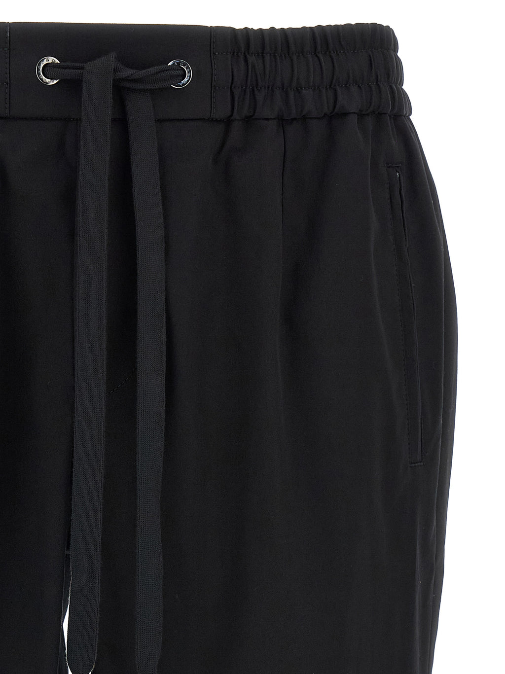 Black Cotton Casual Pants