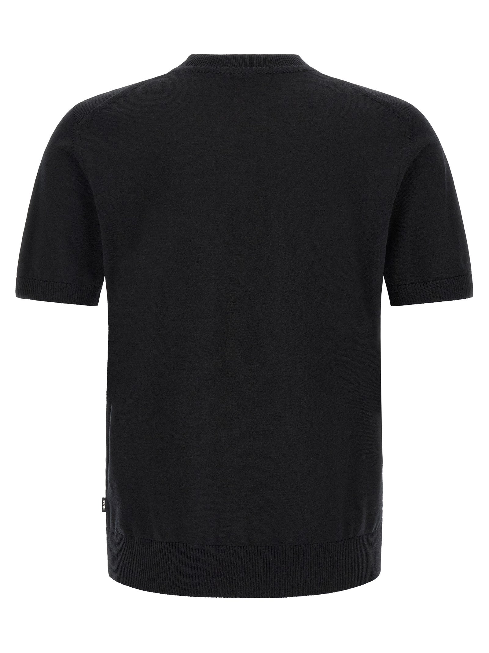 Black Virgin Wool T-Shirt