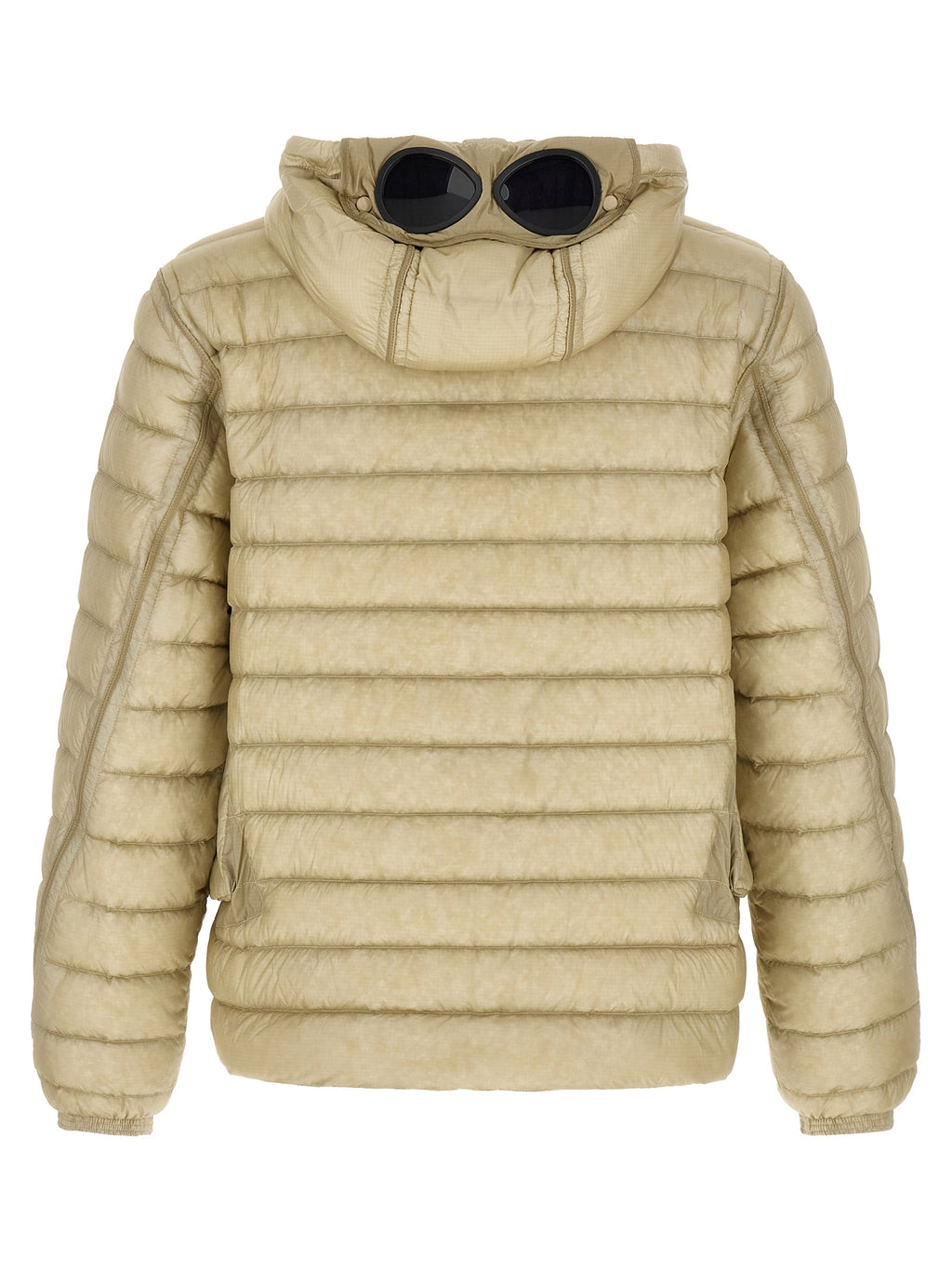 Beige Polyamide Full-Length Jacket