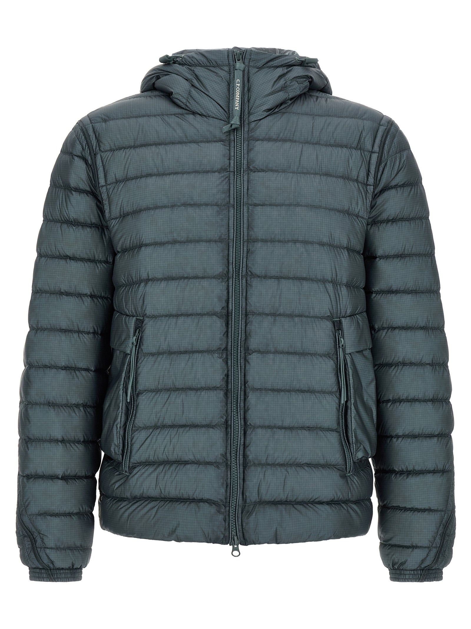 Blue Polyamide Full-Length Jacket