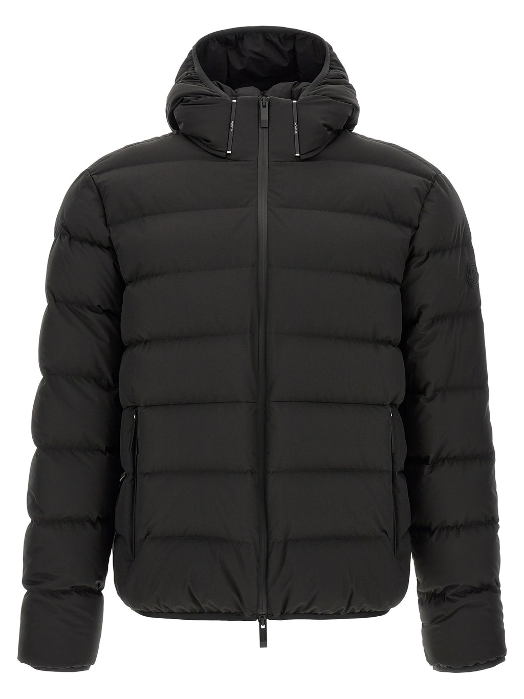 Black Polyester Full-Length Jacket