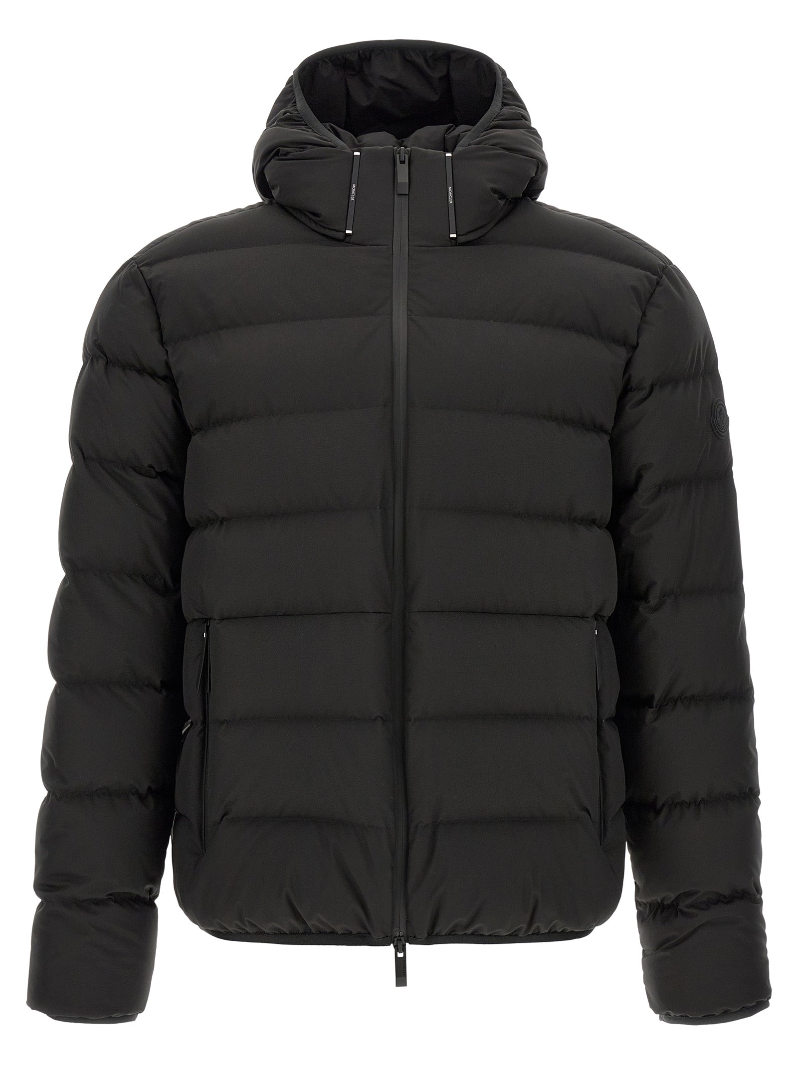 Black Polyester Full-Length Jacket