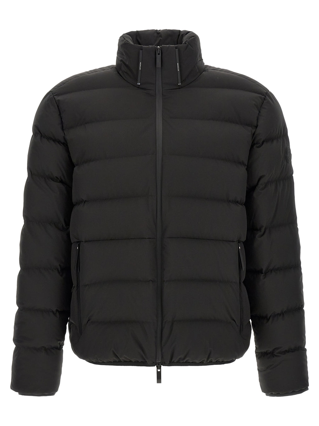 Black Polyester Full-Length Jacket