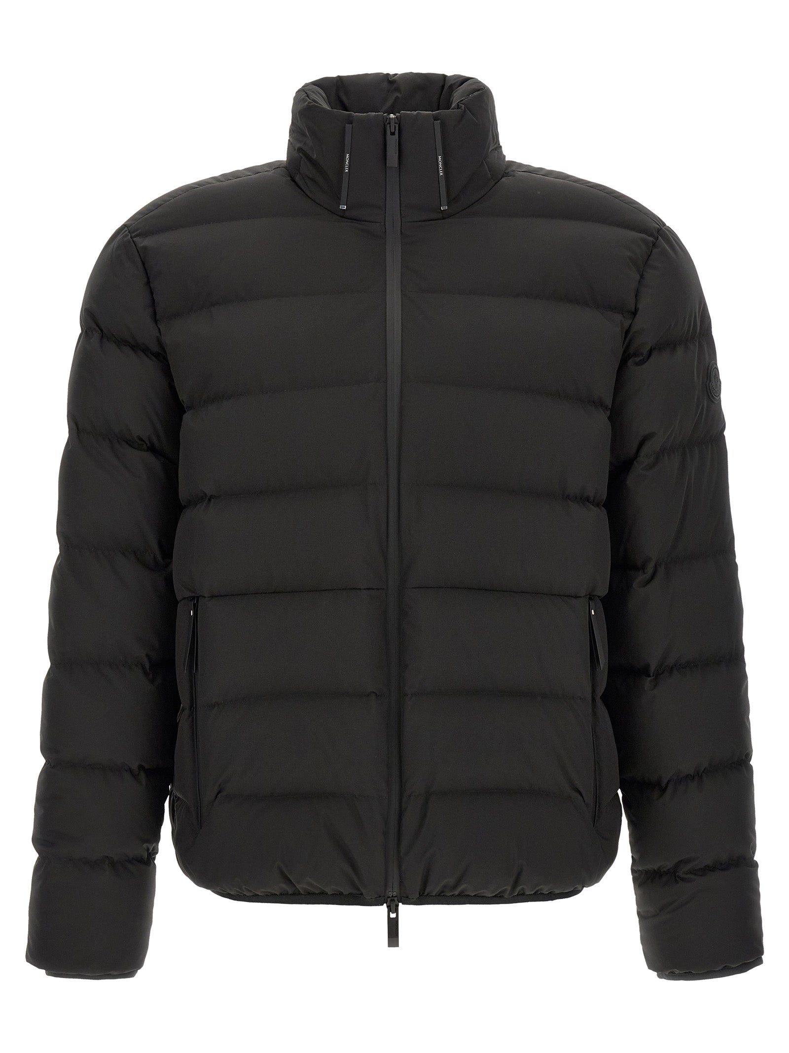 Black Polyester Full-Length Jacket