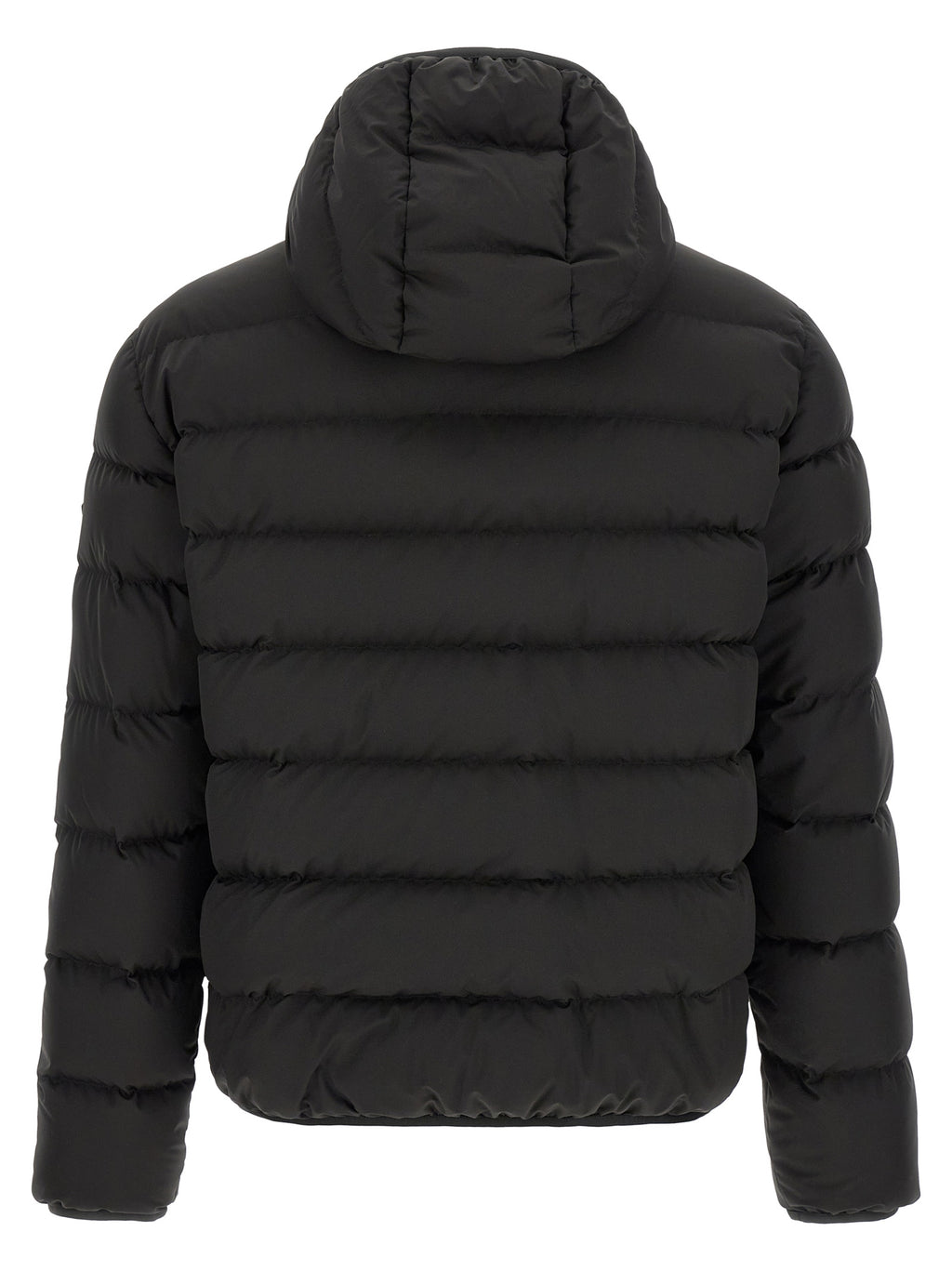 Black Polyester Full-Length Jacket