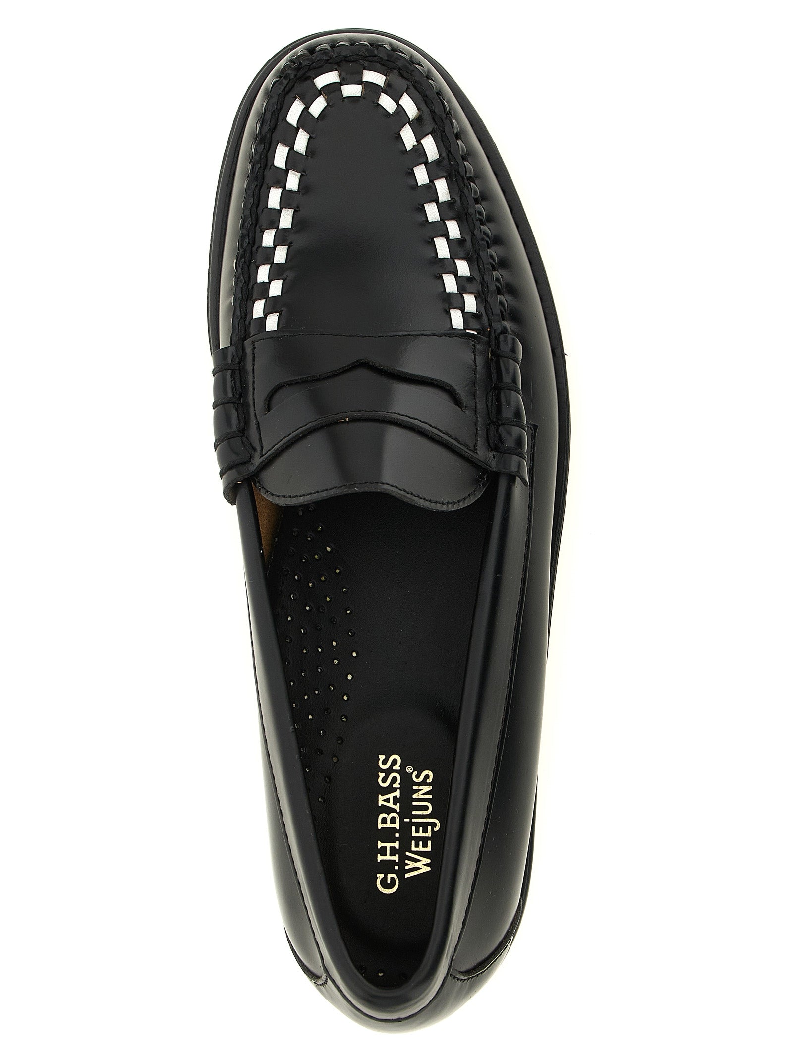 Bicolor Cowhide Slip-On Loafers