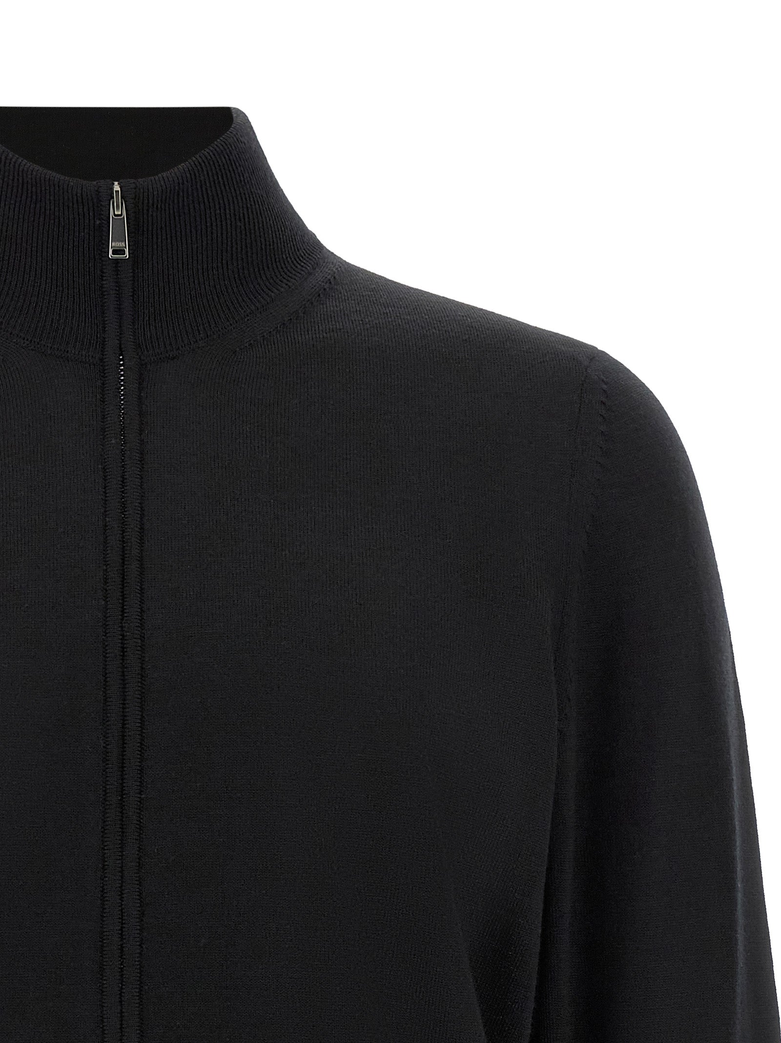 Black Virgin Wool Cardigan