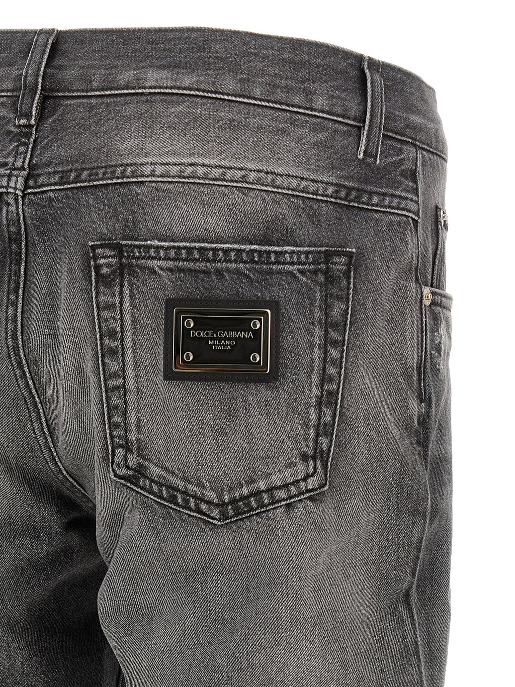 Gray Cotton Jeans Denim