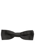 Men Black 100% Cotton Adjustable Neck Papillon Bow Tie