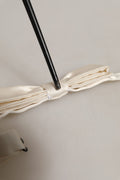 Men White 100% Silk Adjustable Neck Papillon Bow Tie