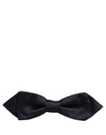 Men Dark Blue 100% Silk Adjustable Neck Papillon Bow Tie