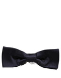 Men Dark Blue 100% Silk Adjustable Neck Papillon Bow Tie