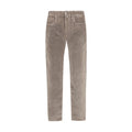 Brown Cotton Casual Pants