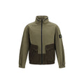 Bicolor Cotton Full-Length Jacket