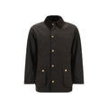 Bicolor Cotton Full-Length Jacket