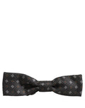 Men Dark Gray Geometric Adjustable Bow Tie