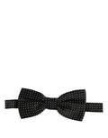 Men Black White PolkaDot Adjustable Bow Tie