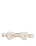 Men Off White 100% Silk Adjustable Neck Papillon Bow Tie