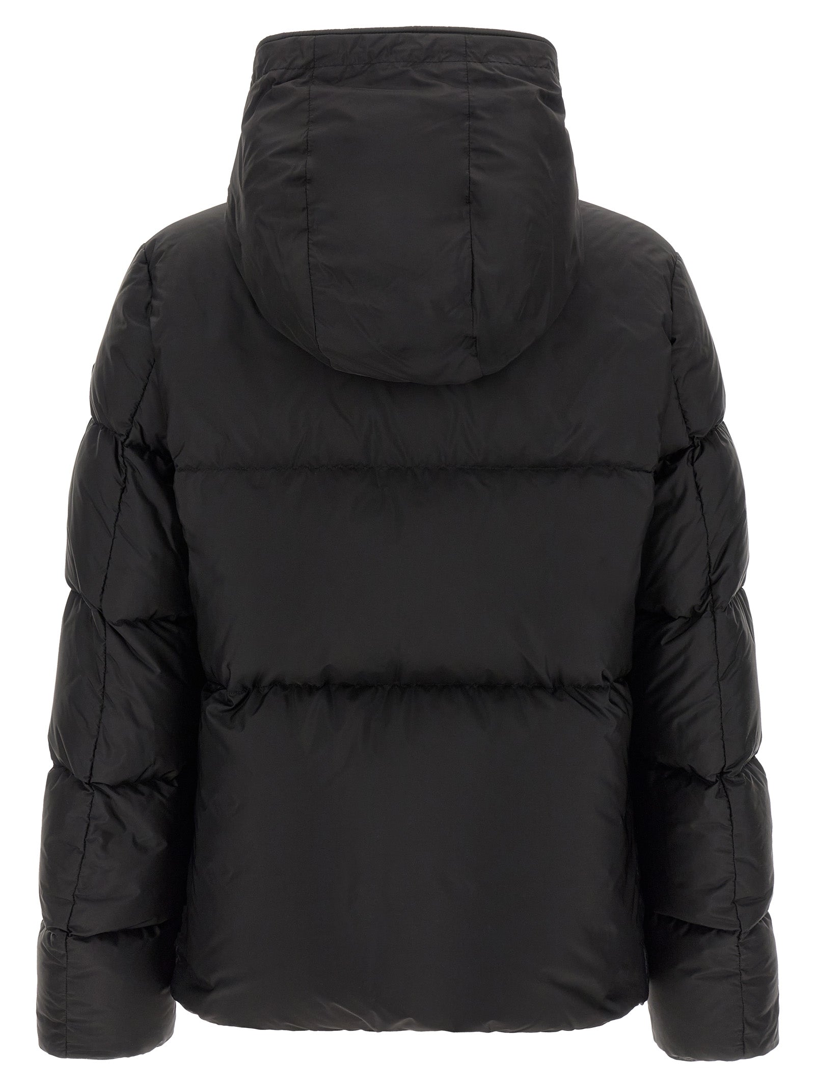Black Polyamide Full-Length Jacket