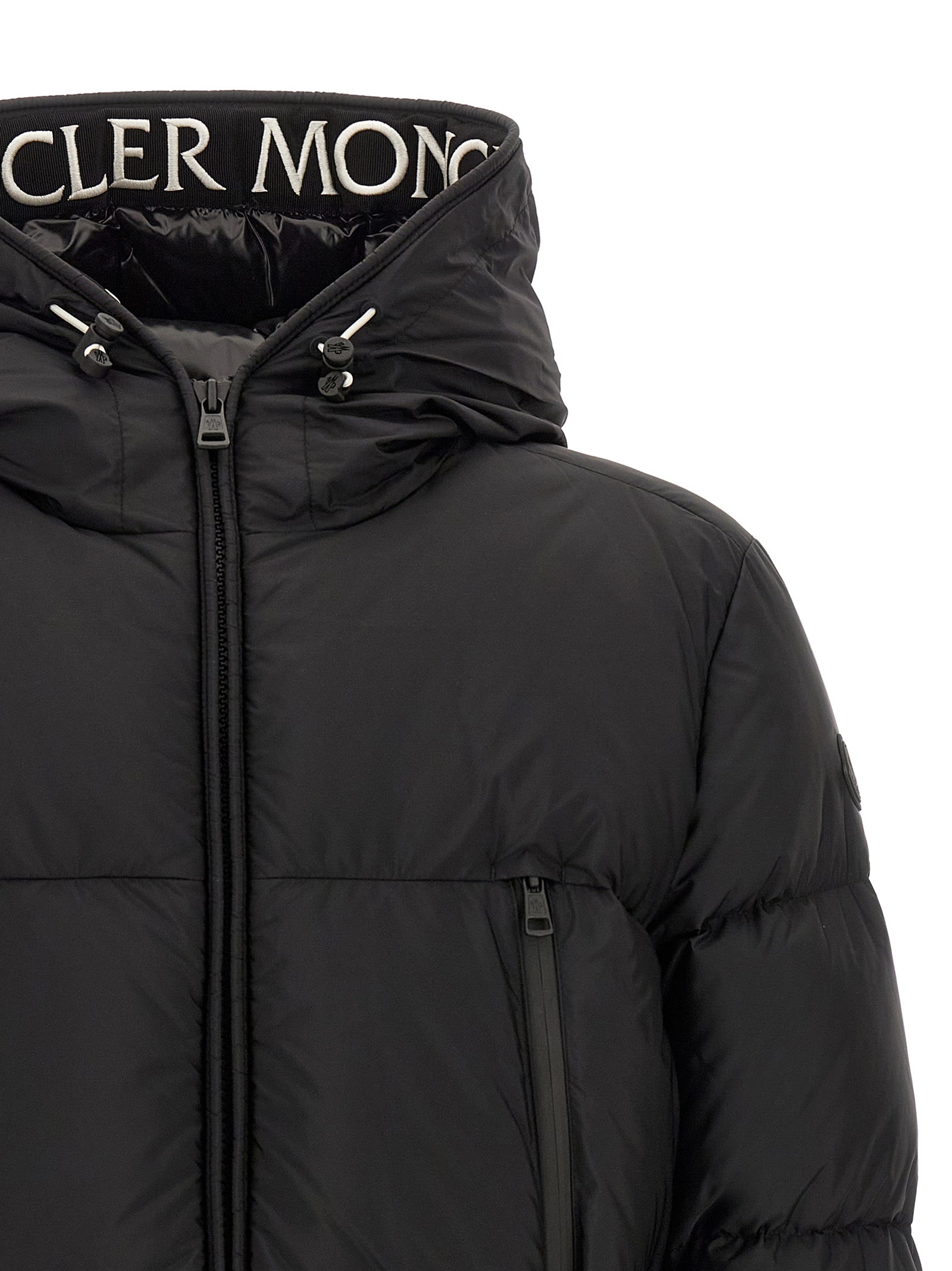 Black Polyamide Full-Length Jacket
