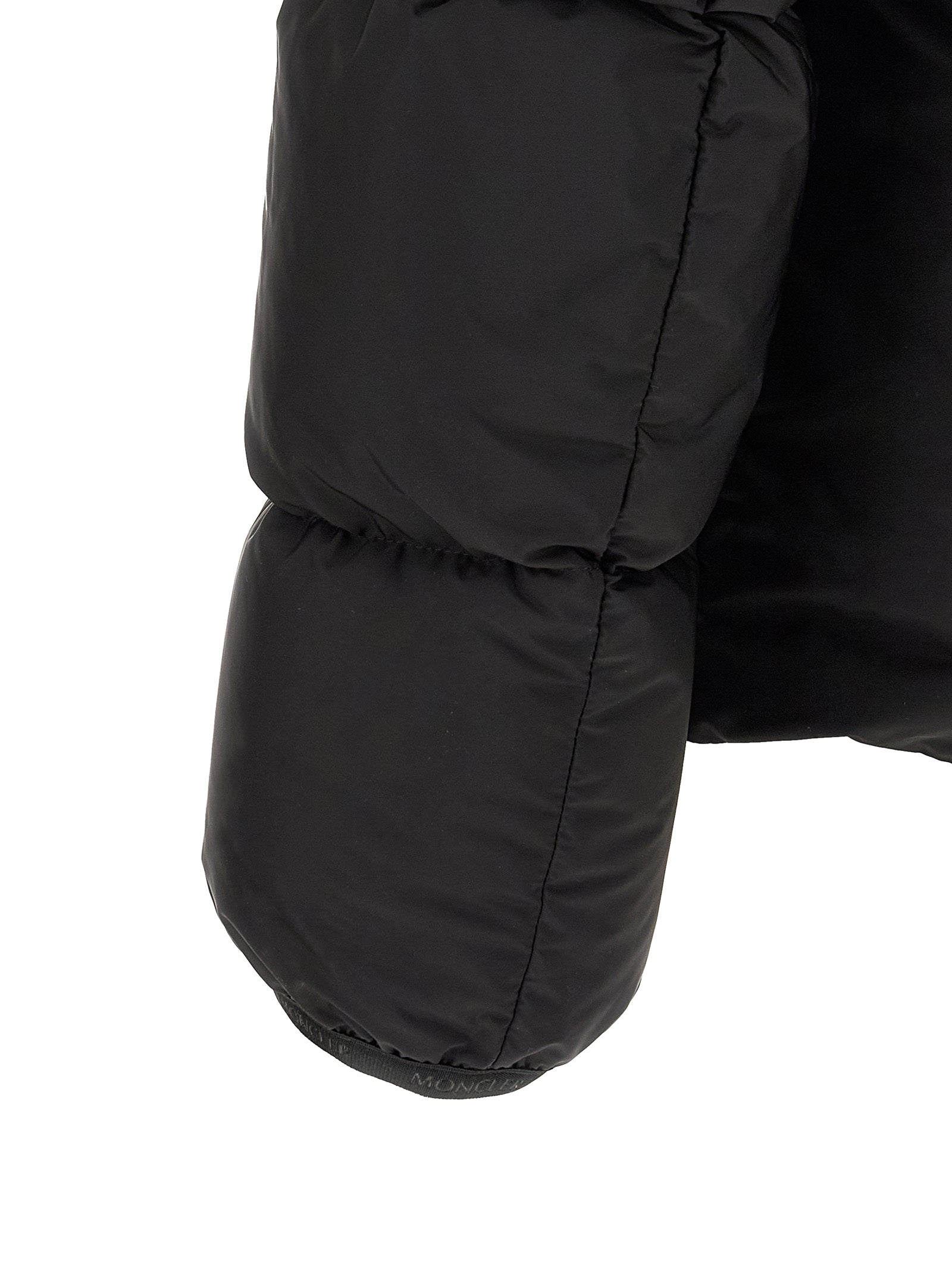 Black Polyamide Full-Length Jacket